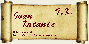 Ivan Katanić vizit kartica
